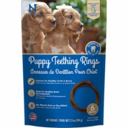 N-Bone Puppy Teething Ring Chewy Dog Treats Peanut Butter - 6 Pack