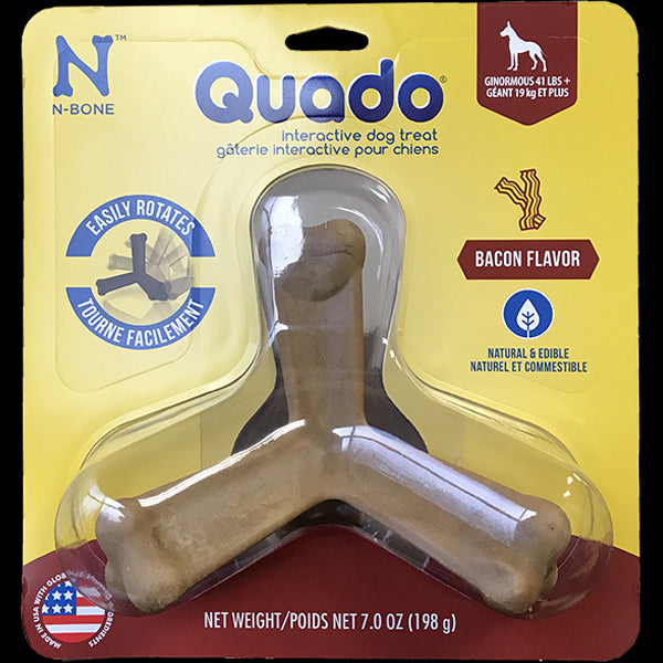 N-Bone QUADO Bacon Dog Bone Treat - Medium  