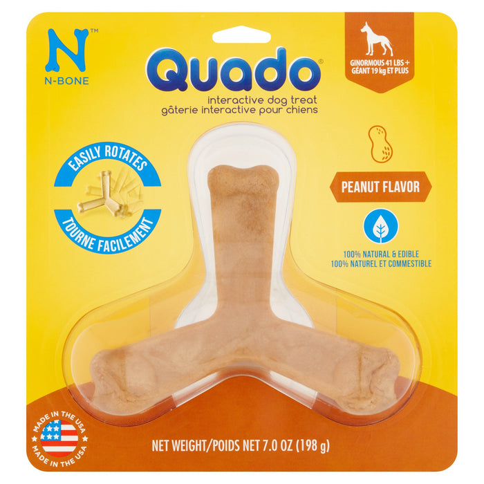 N-Bone QUADO USA Peanut Butter Dog Bone Treat - Large