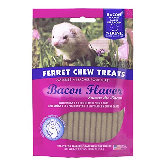 N-Bone Small Animal Ferret Chewy Treat Bacon - 1.87 Oz  