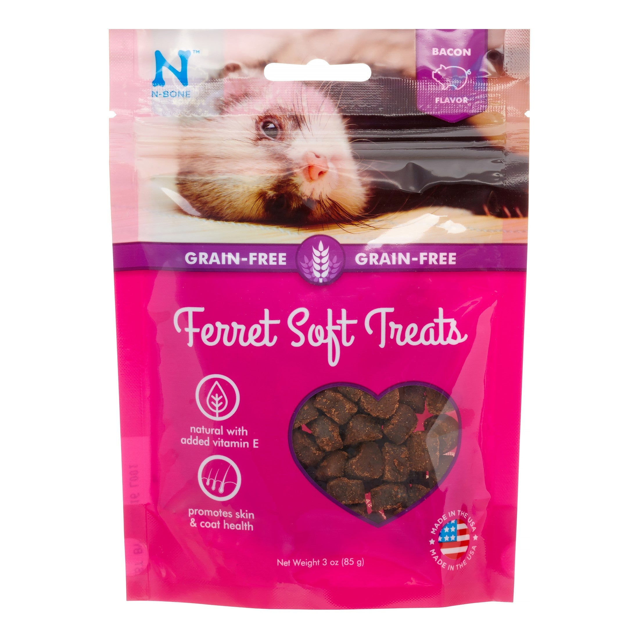 N-Bone Small Animal Ferret Chewy Treat Bacon - 3 Oz  