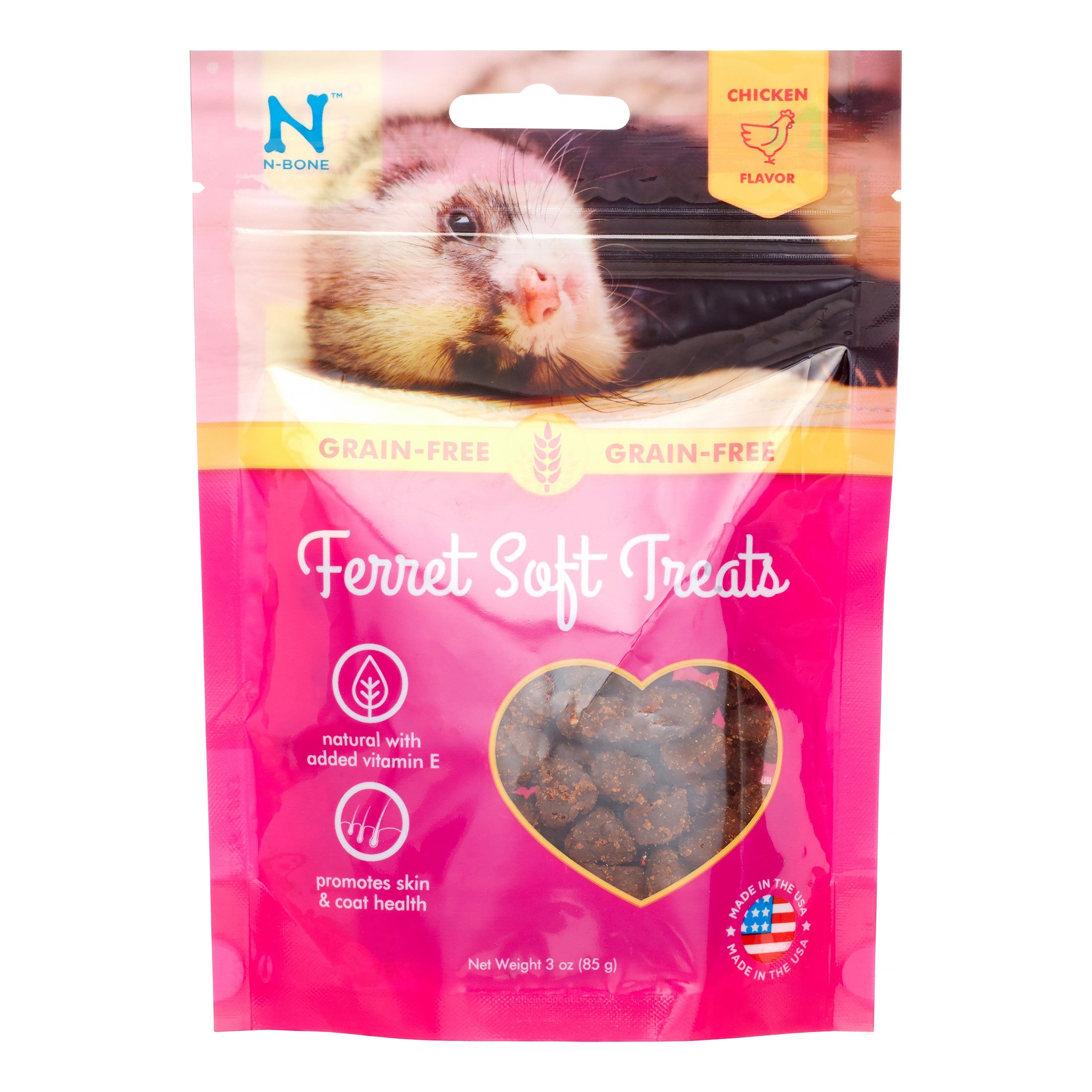 N-Bone Small Animal Ferret Chewy Treat Chicken - 3 Oz  