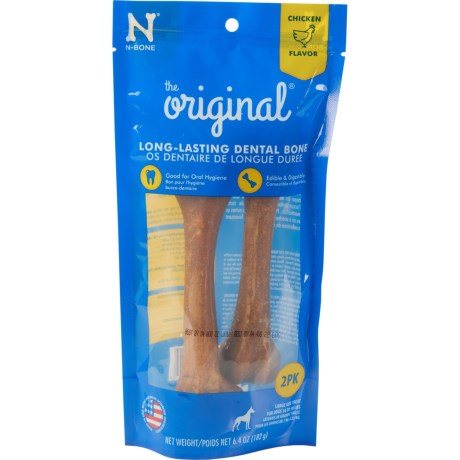 N-Bone The Original Chicken Dog Bone - Large 6.4 Oz - 2 Pack  