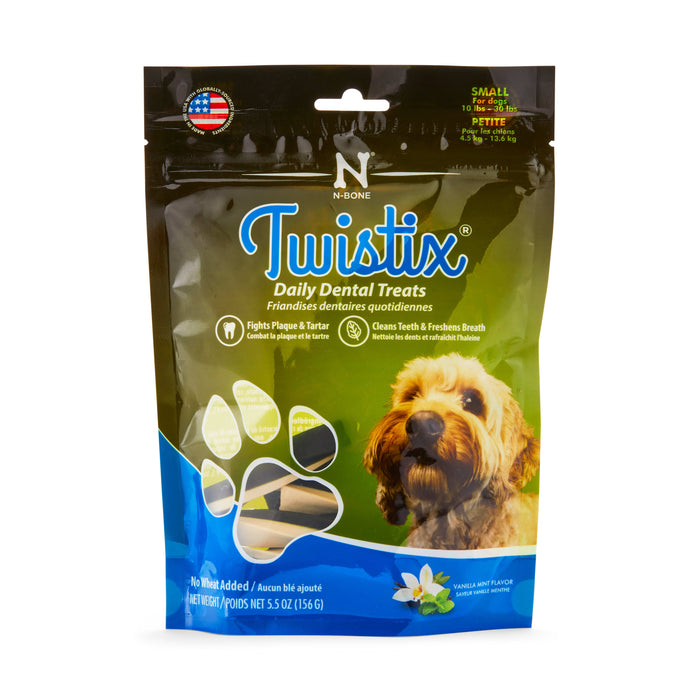 N-Bone Twistix Vanilla Chewy Dog Treats - Small - 5.5 Oz