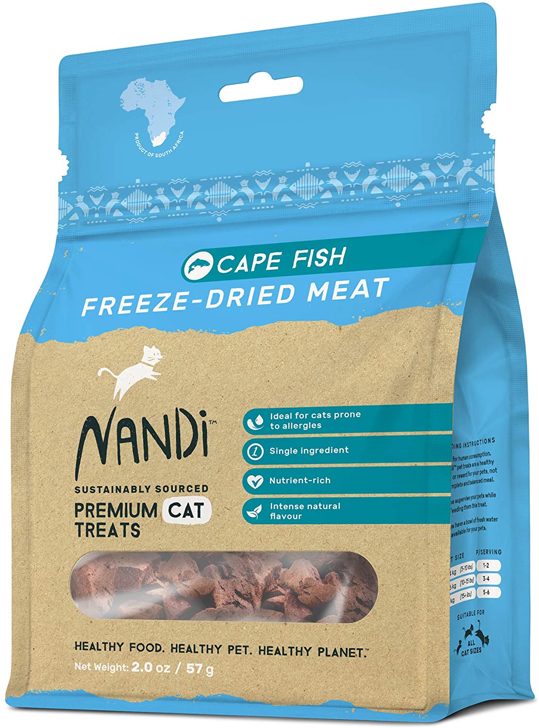 Nandi Cape Fish and Meat Freeze-Dried Cat Treats - 2 oz  