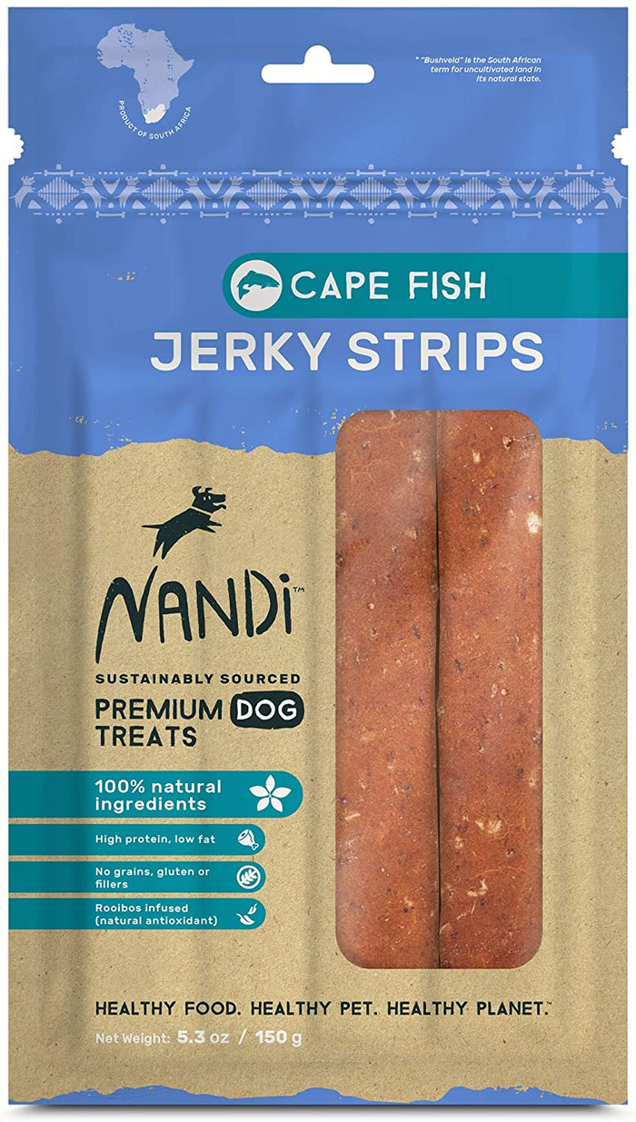 Nandi Cape Fish Jerky Strips Dog Jerky Treats - 5.3 oz