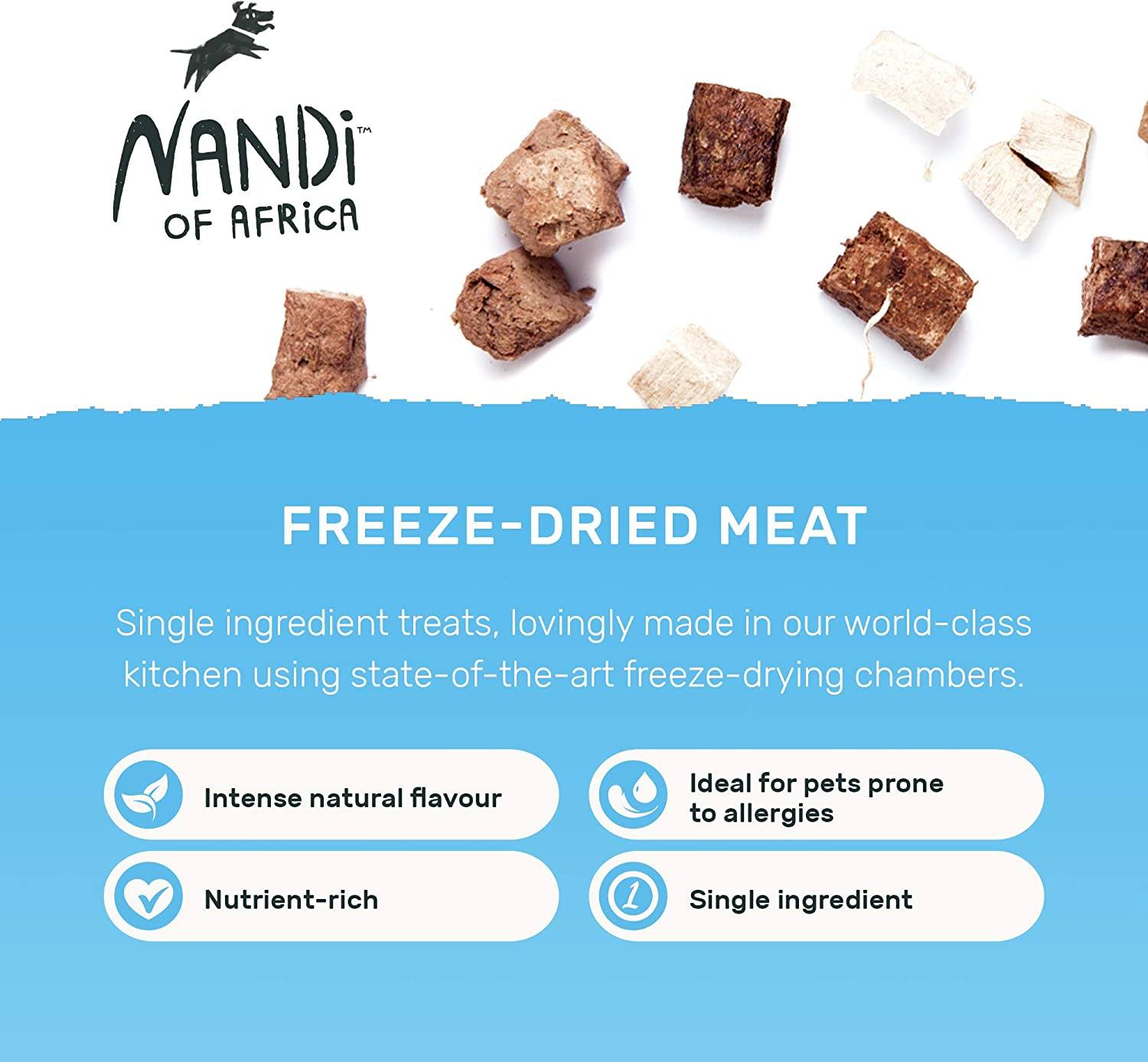 Nandi Kalahari Lamb Meat Freeze-Dried Dog Treats - 2 oz  