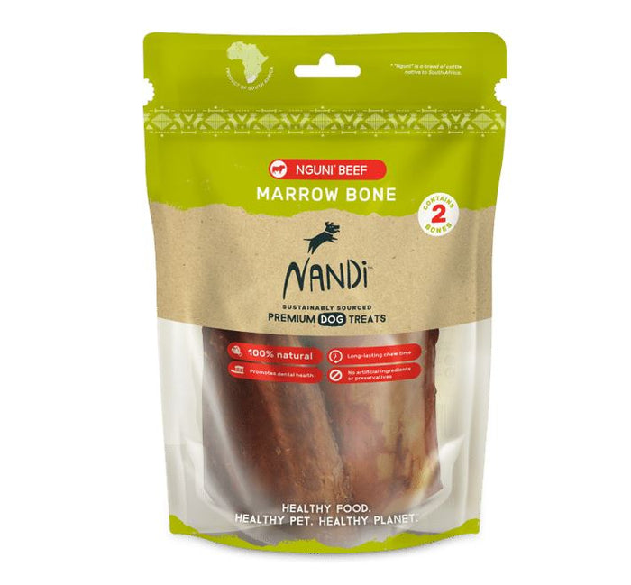 Nandi Nguni Beef Marrow Bone - 2 Piece Natural Dog Treats