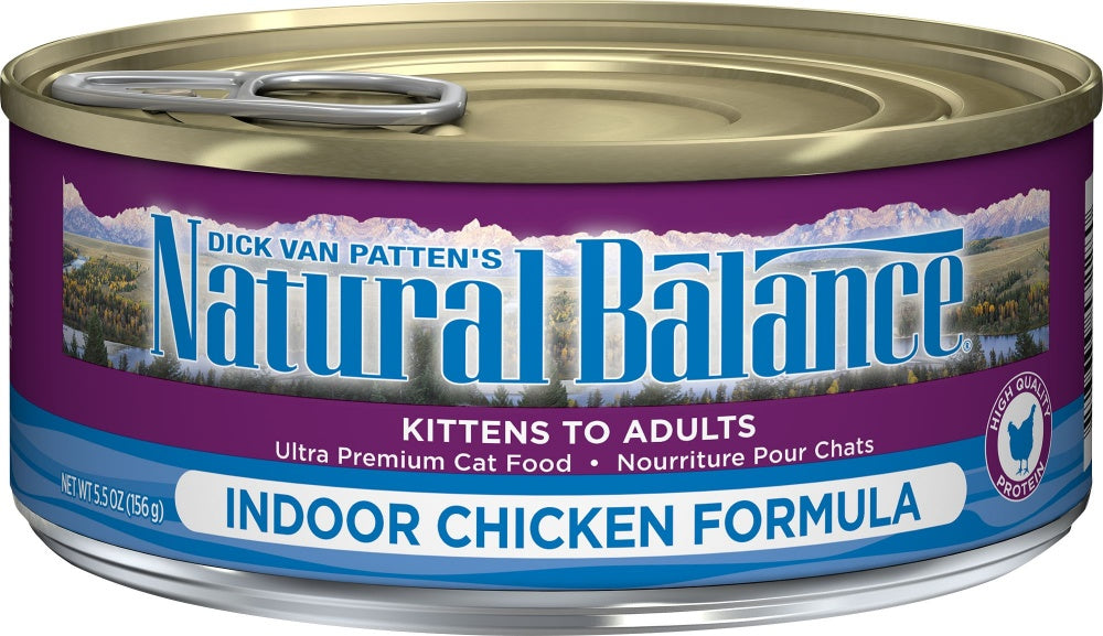 Natural Balance Indoor Chicken Formula Canned Cat Food  