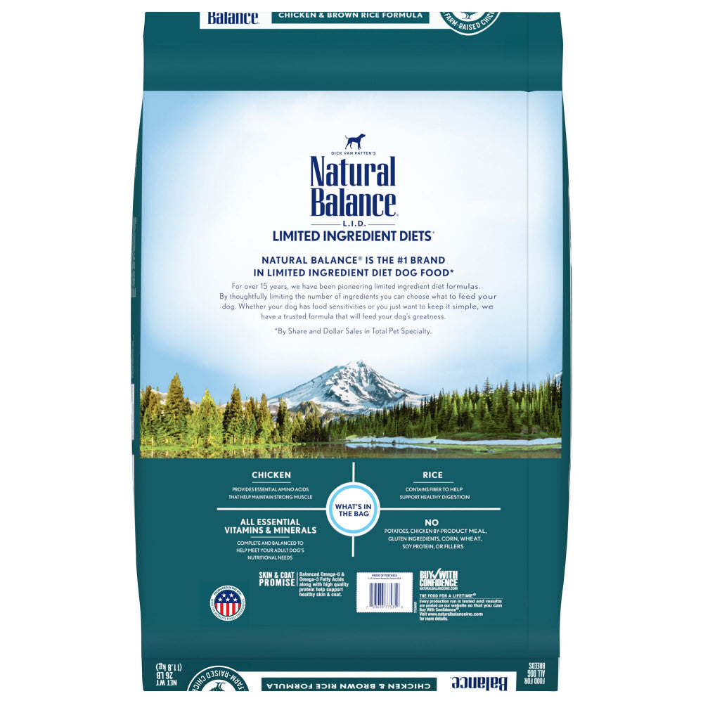 Natural Balance L.I.D. Limited Ingredient Diet Chicken & Brown Rice Formula Dry Dog Food  