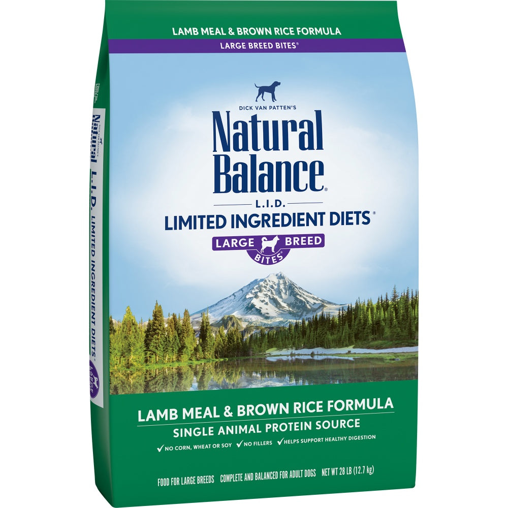 Natural Balance L.I.D. Limited Ingredient Diet Lamb & Brown Rice Large Breed Bites Dry Dog Food  