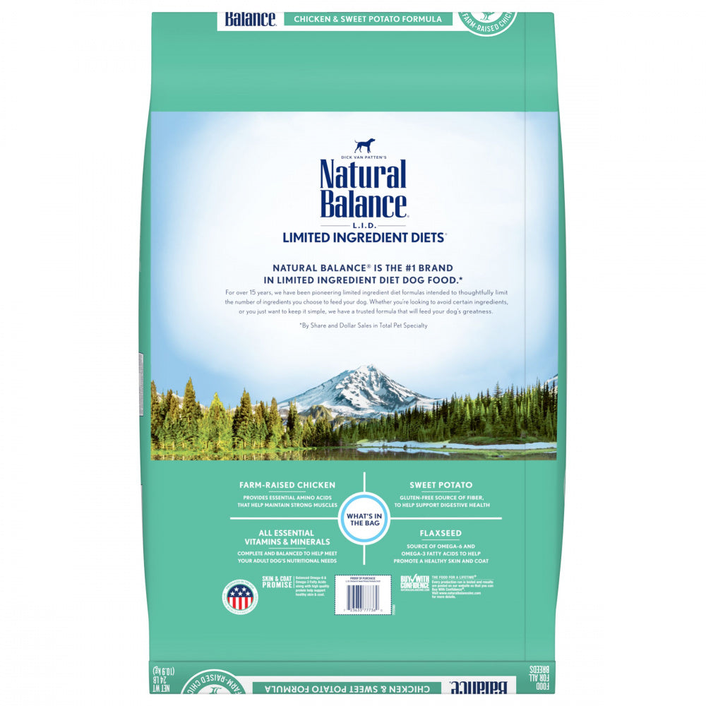 Natural Balance L.I.D. Limited Ingredient Diets Adult Grain Free Sweet Potato & Chicken Dry Dog Food  