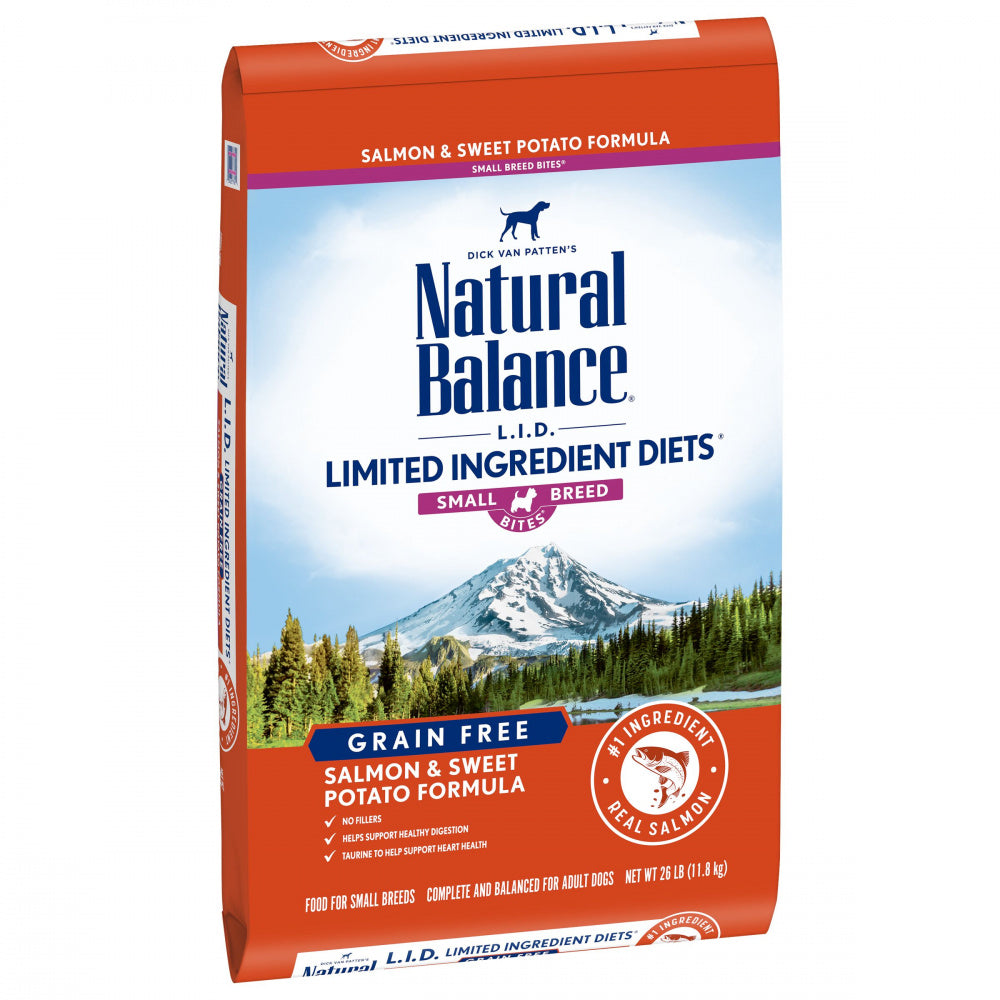 Natural Balance L.I.D. Limited Ingredient Diets Adult Maintenance Sweet Potato and Fish Small Breed Bites Dry Dog Food  