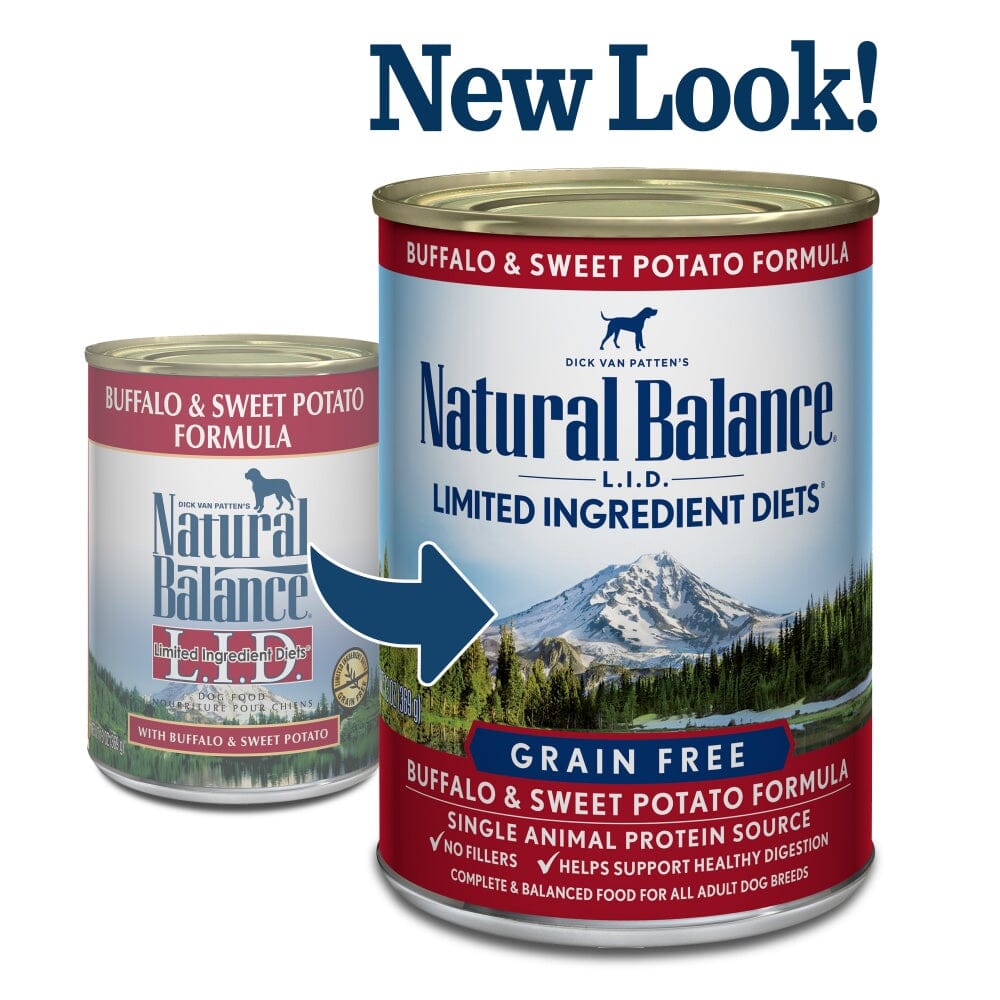 Natural Balance L.I.D. Limited Ingredient Diets Buffalo and Sweet Potato Formula Canned Dog Food  