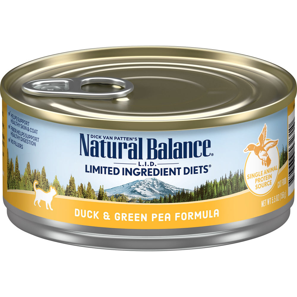 Natural Balance L.I.D. Limited Ingredient Diets Duck & Green Pea Formula Canned Cat Food  