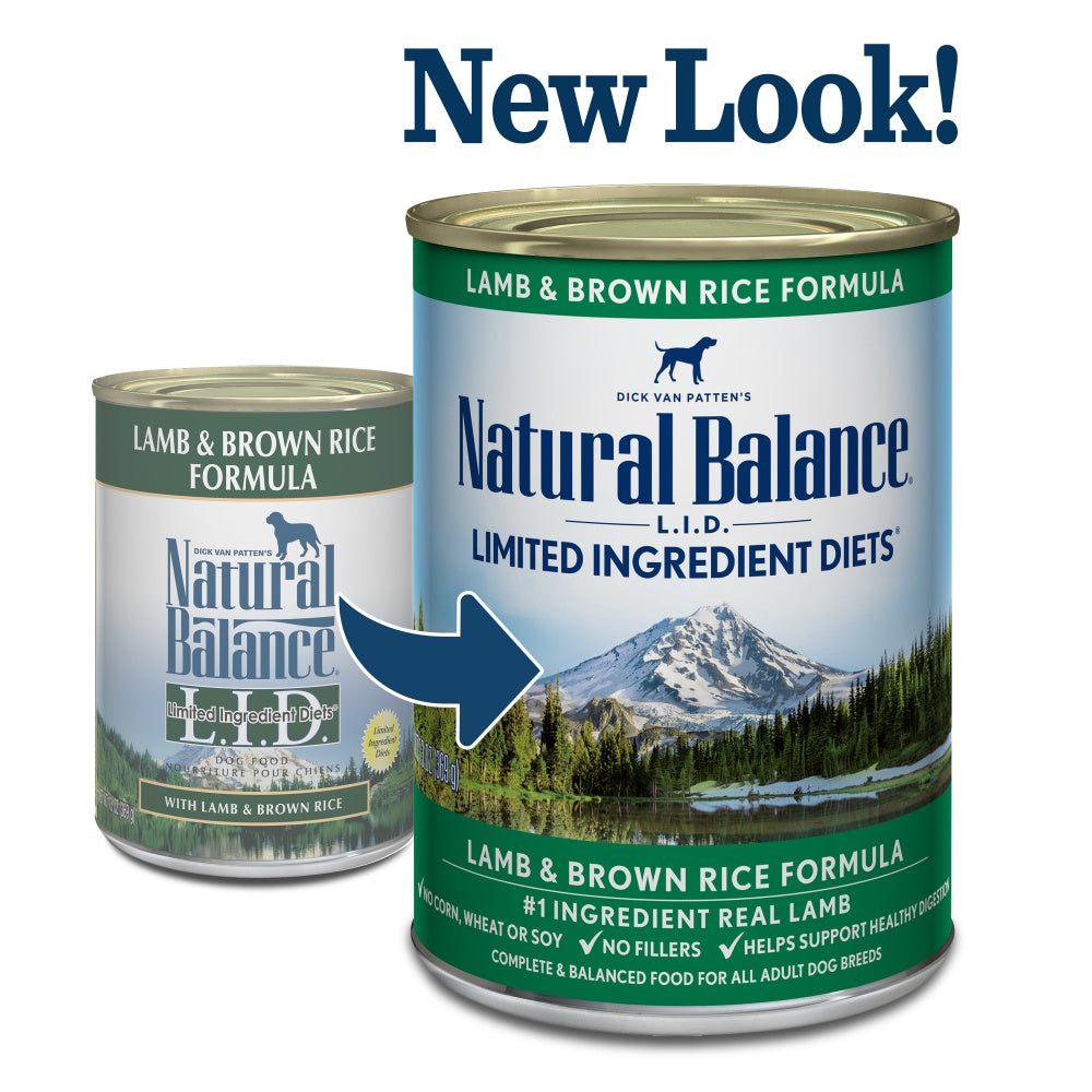Natural Balance L.I.D. Limited Ingredient Diets Lamb and Brown Rice Formula Canned Dog Food  
