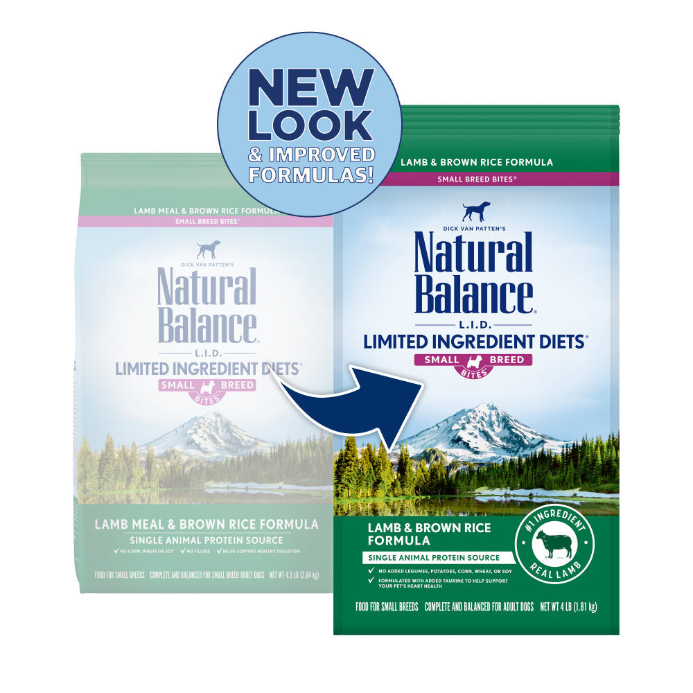 Natural Balance L.I.D. Limited Ingredient Diets Lamb & Brown Rice Formula Small Breed Bites Dry Dog Food  