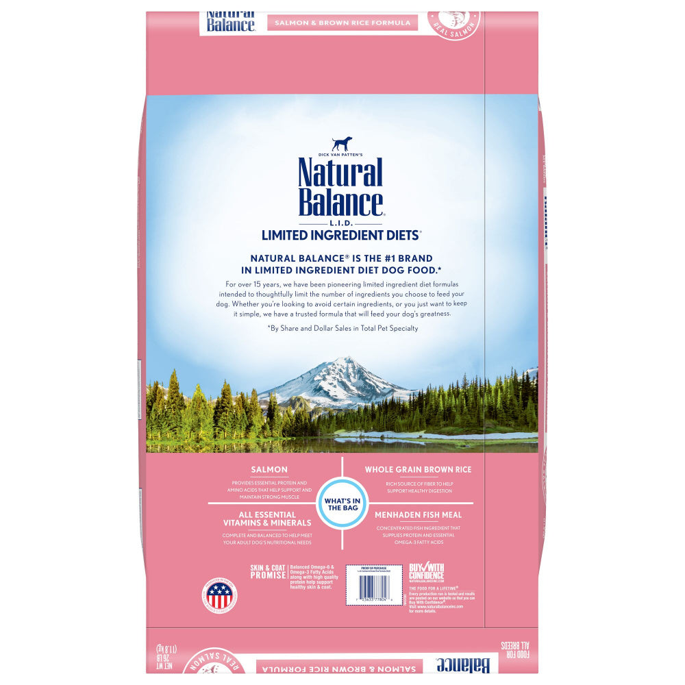 Natural Balance L.I.D. Limited Ingredient Diets Salmon & Brown Rice Formula Dry Dog Food  
