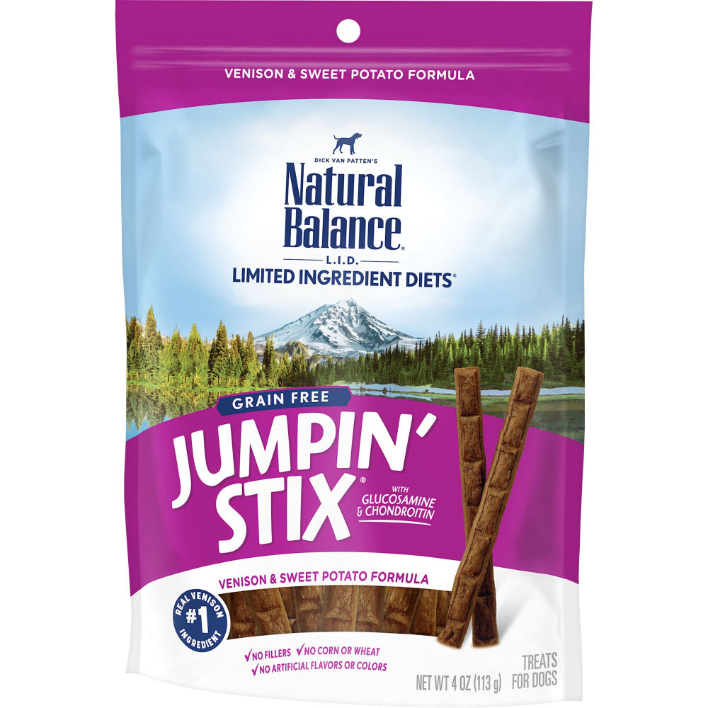 Natural Balance L.I.T. Limited Ingredient Treats Jumpin' Stix Venison & Sweet Potato Formula Dog Treats  