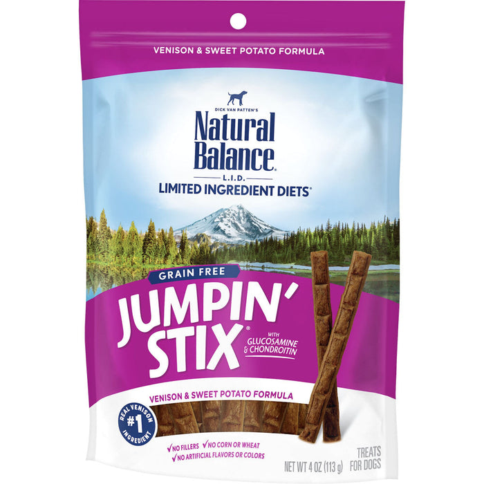 Natural Balance L.I.T. Limited Ingredient Treats Jumpin' Stix Venison & Sweet Potato Fo...
