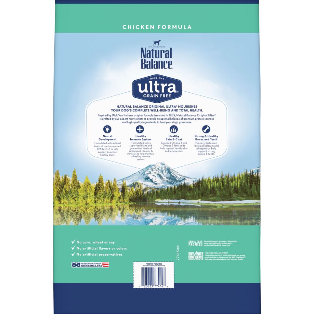 Natural Balance Original Ultra Grain Free Chicken Recipe Dry Dog Food  