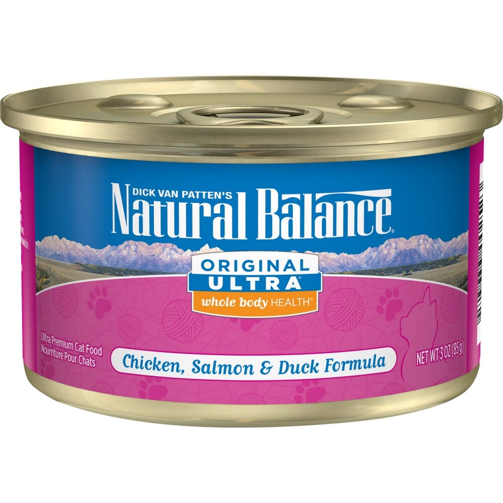 Natural Balance Original Ultra Premium Whole Body Health Chicken, Salmon and Duck Formula Canned Cat Food  