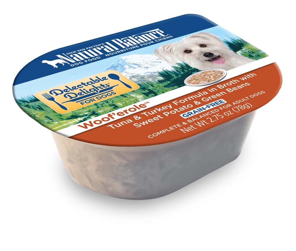 Natural Balance Pet Foods Delectable Delights Grain Free Wet Dog Food Woof'erole in Broth - 2.75 Oz - Case of 24  