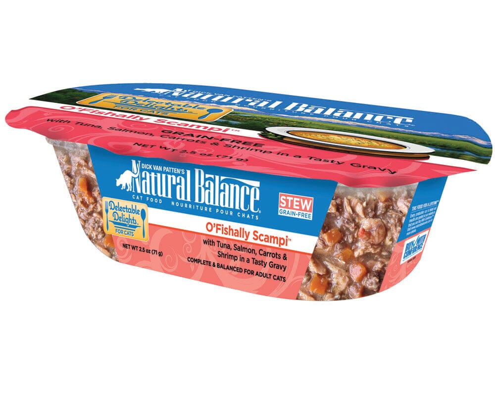 Natural Balance Pet Foods Delectable Delights Wet Cat Food O'Fishally Scampi Stew - 2.5 Oz - Case of 12  