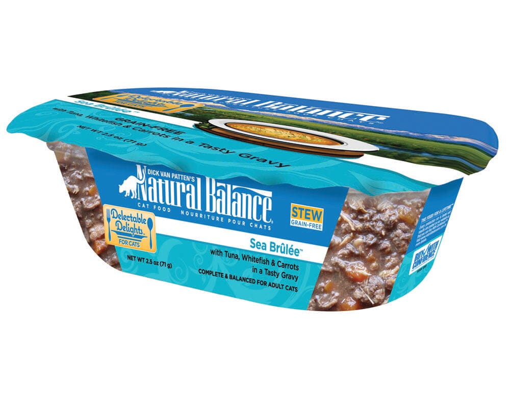 Natural Balance Pet Foods Delectable Delights Wet Cat Food Sea Brulee Stew - 2.5 Oz - Case of 12  