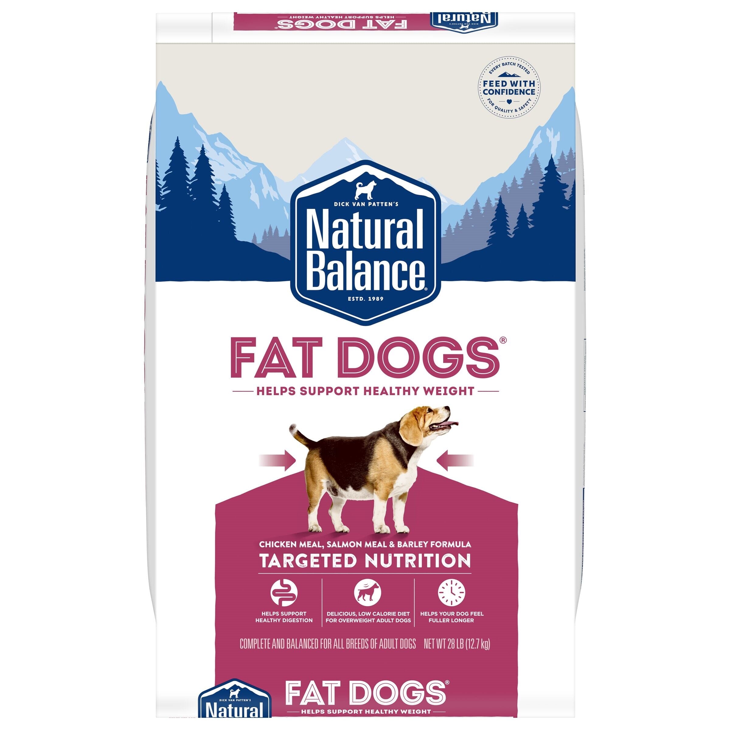 Natural Balance Pet Foods Fat Dogs Low Calorie Dry Dog Food - Chicken & Salmon - 28 lb  