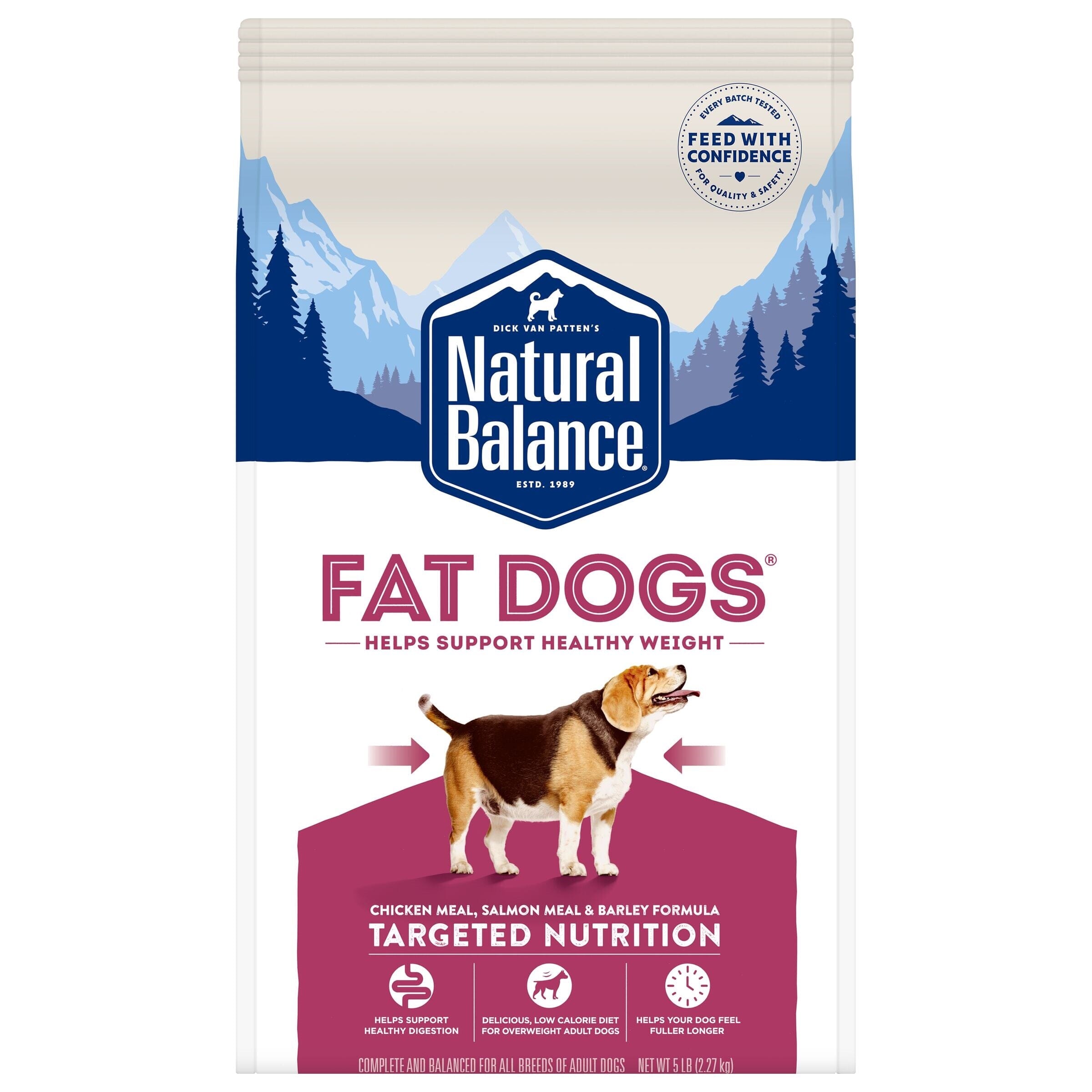 Natural Balance Pet Foods Fat Dogs Low Calorie Dry Dog Food - Chicken & Salmon - 5 lb  