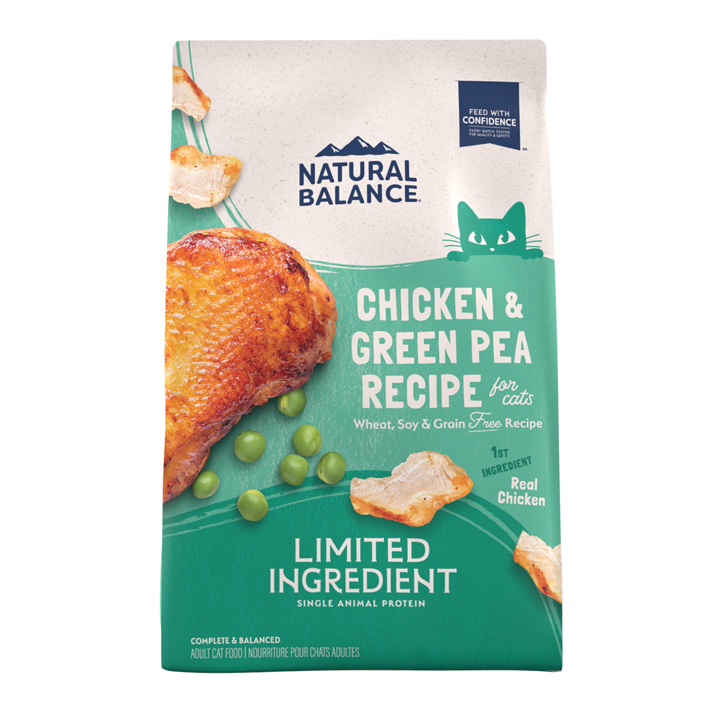 Natural Balance Pet Foods Limited Ingredient Diet Dry Cat Food - Green Pea & Chicken - 4 lb  