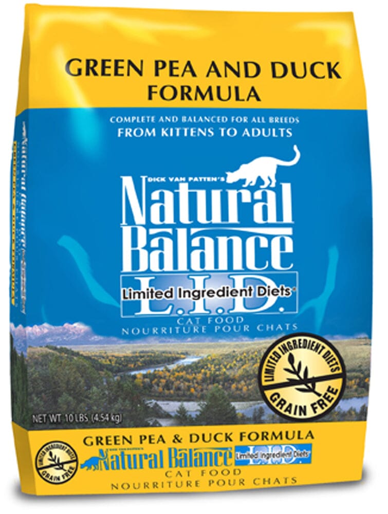 Natural Balance Pet Foods Limited Ingredient Diet Dry Cat Food - Green Pea & Duck - 10 lb  