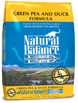 Natural Balance Pet Foods Limited Ingredient Diet Dry Cat Food - Green Pea & Duck - 10 lb