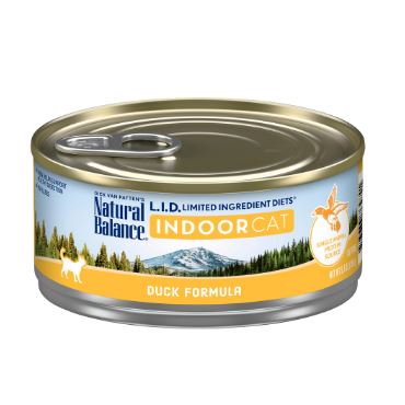 Natural Balance Pet Foods Limited Ingredient Diet Indoor Wet Cat Food Duck - 5.5 Oz - Case of 24  