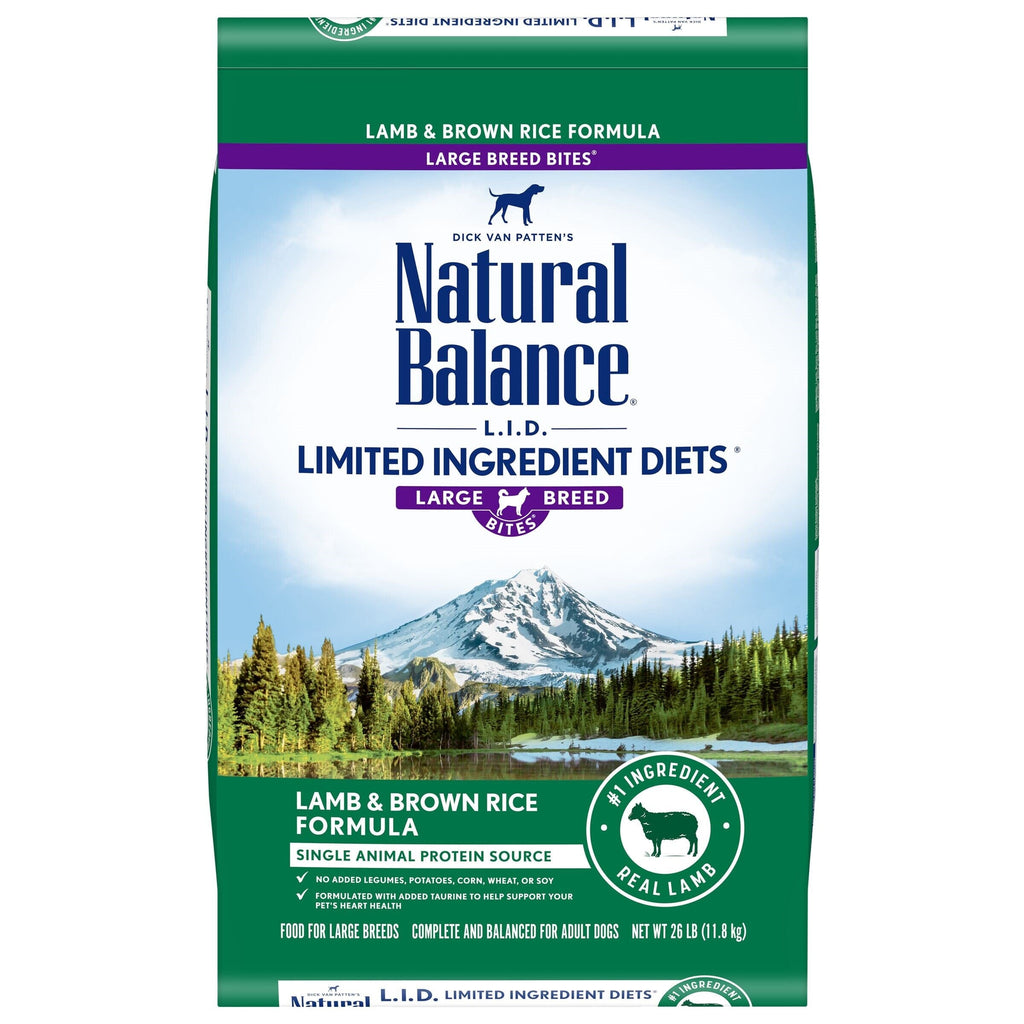 Natural Balance Pet Foods Limited Ingredient Diet Large Breed Bites Dry Dog Food - Lamb...