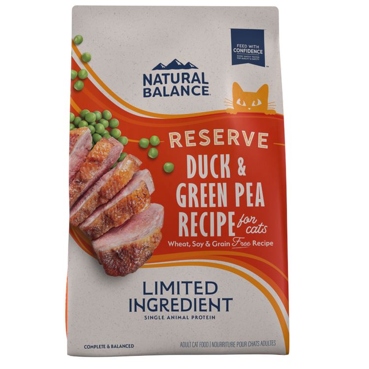 Natural Balance Pet Foods Limited Ingredient Diet Reserve Dry Cat Food - Green Pea & Duck - 4 lb  