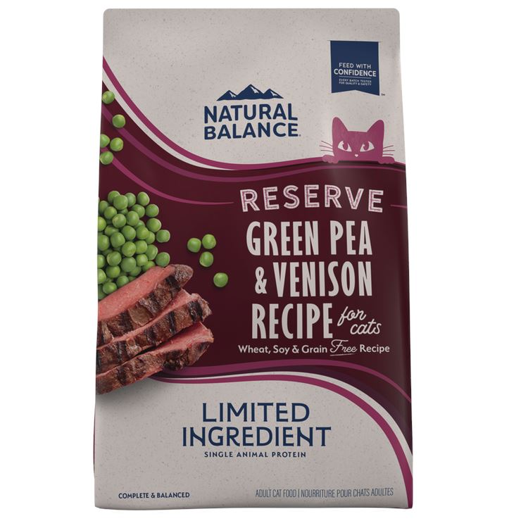 Natural Balance Pet Foods Limited Ingredient Diet Reserve Dry Cat Food - Green Pea & Venison - 4 lb  