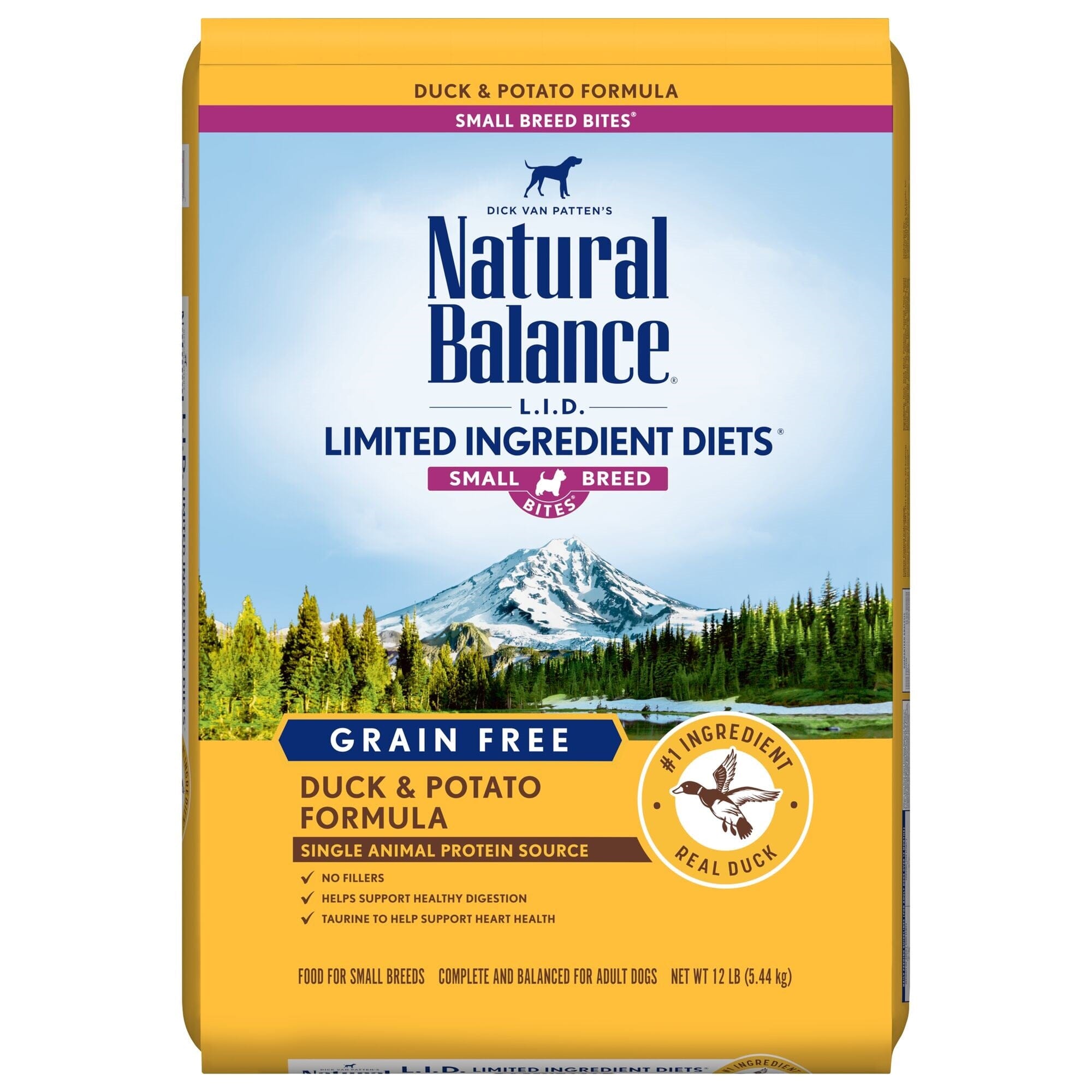 Natural Balance Pet Foods Limited Ingredient Diet Small Breed Bites Dry Dog Food - Duck & Potato - 12 lb  