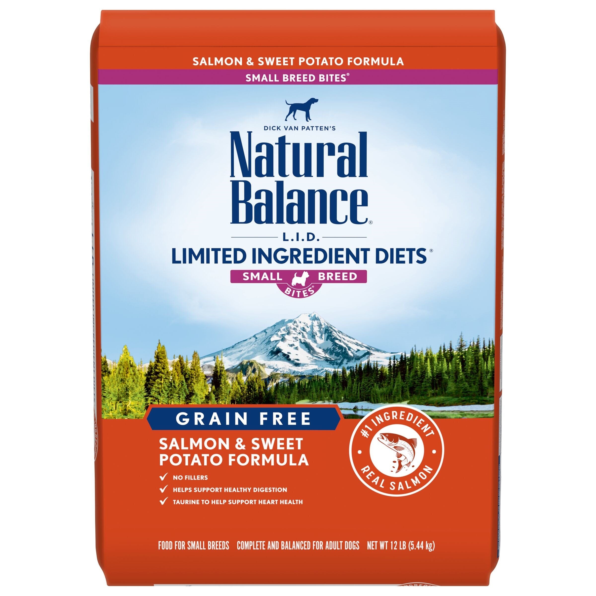 Natural Balance Pet Foods Limited Ingredient Diet Small Breed Bites Dry Dog Food - Salmon & Sweet Potato - 12 lb  