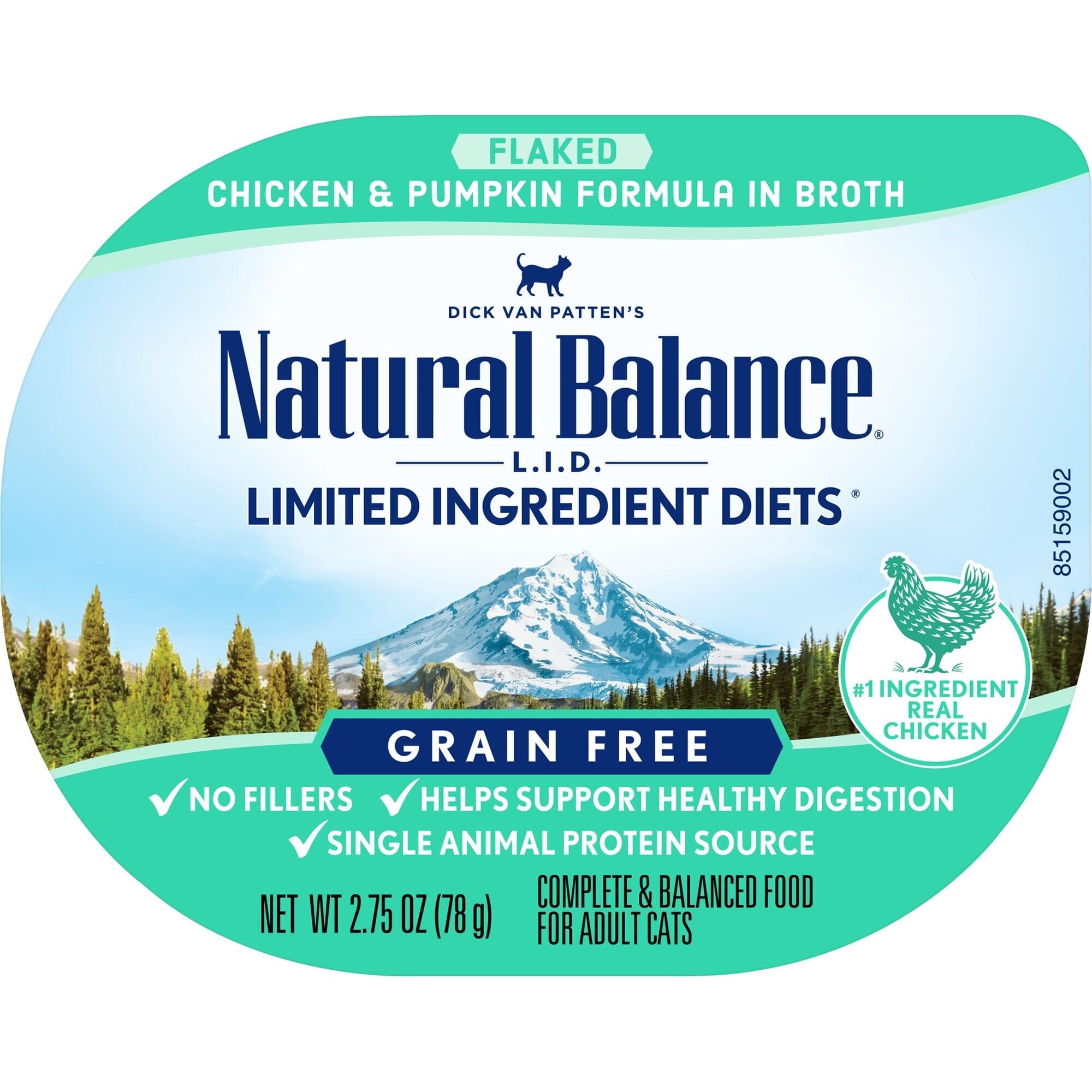 Natural Balance Pet Foods Limited Ingredient Diet Wet Cat Food Chicken & Pumpkin in Broth - 2.75 Oz - Case of 24  