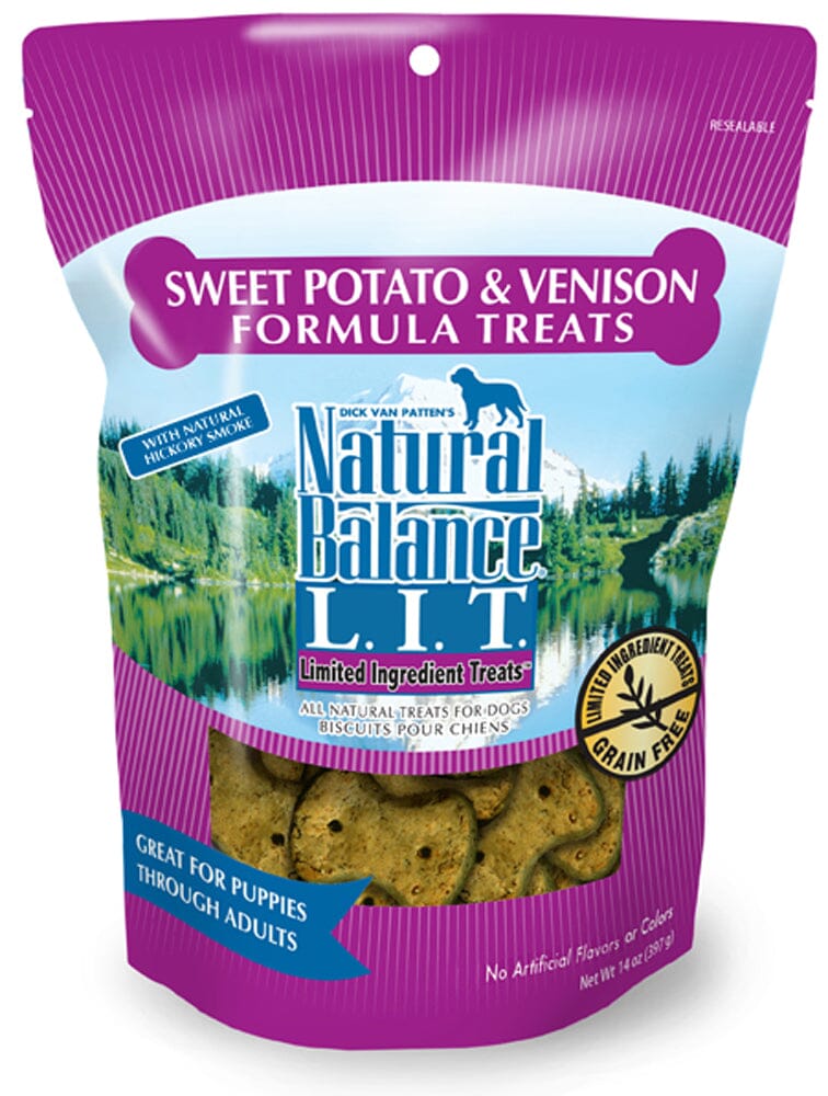 Natural Balance Pet Foods Limited Ingredient Treats Original Biscuits Dog Treats - Venison & Sweet Potato - 14 Oz  