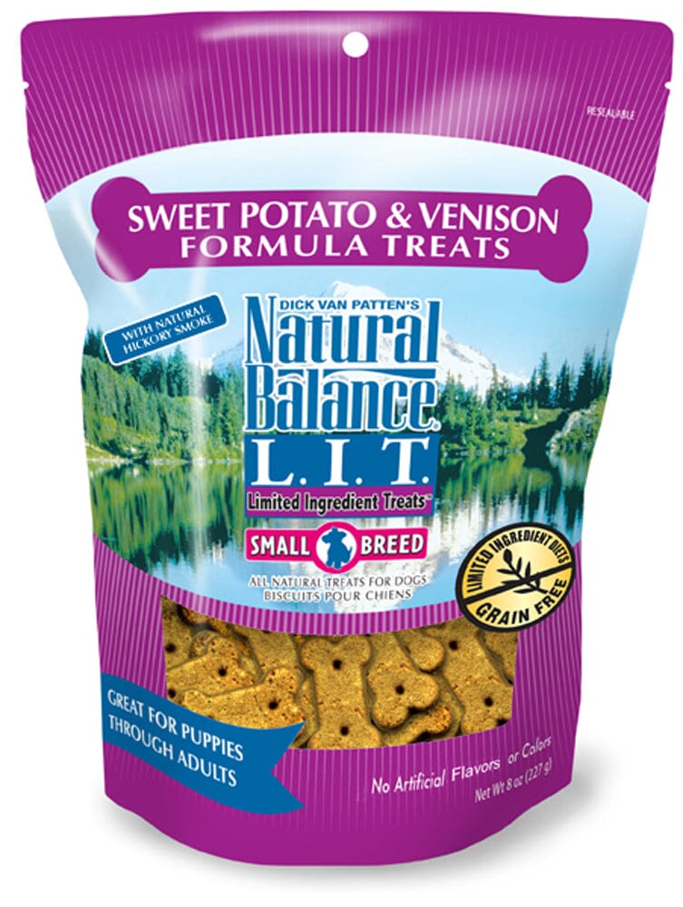 Natural Balance Pet Foods Limited Ingredient Treats Original Biscuits Small Breed Dog Treats - Venison & Sweet Potato - 8 Oz  