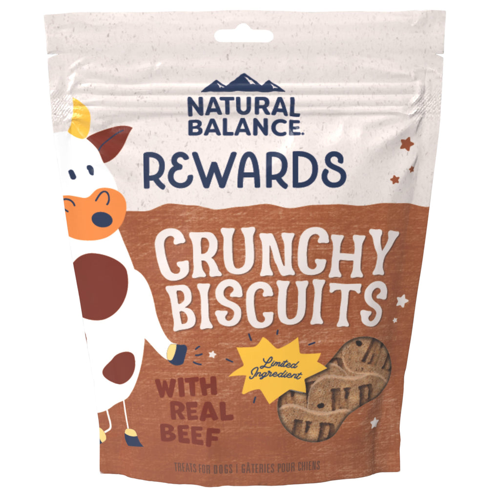 Natural Balance Pet Foods Rewards Crunchy Biscuits Dog Treats - Beef - 14 Oz  