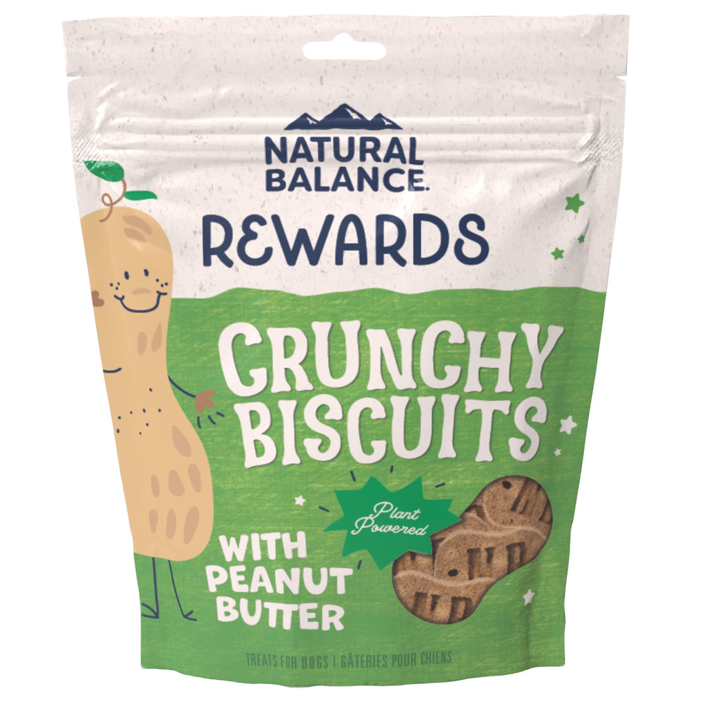 Natural Balance Pet Foods Rewards Crunchy Biscuits Dog Treats - Peanut Butter - 14 Oz  
