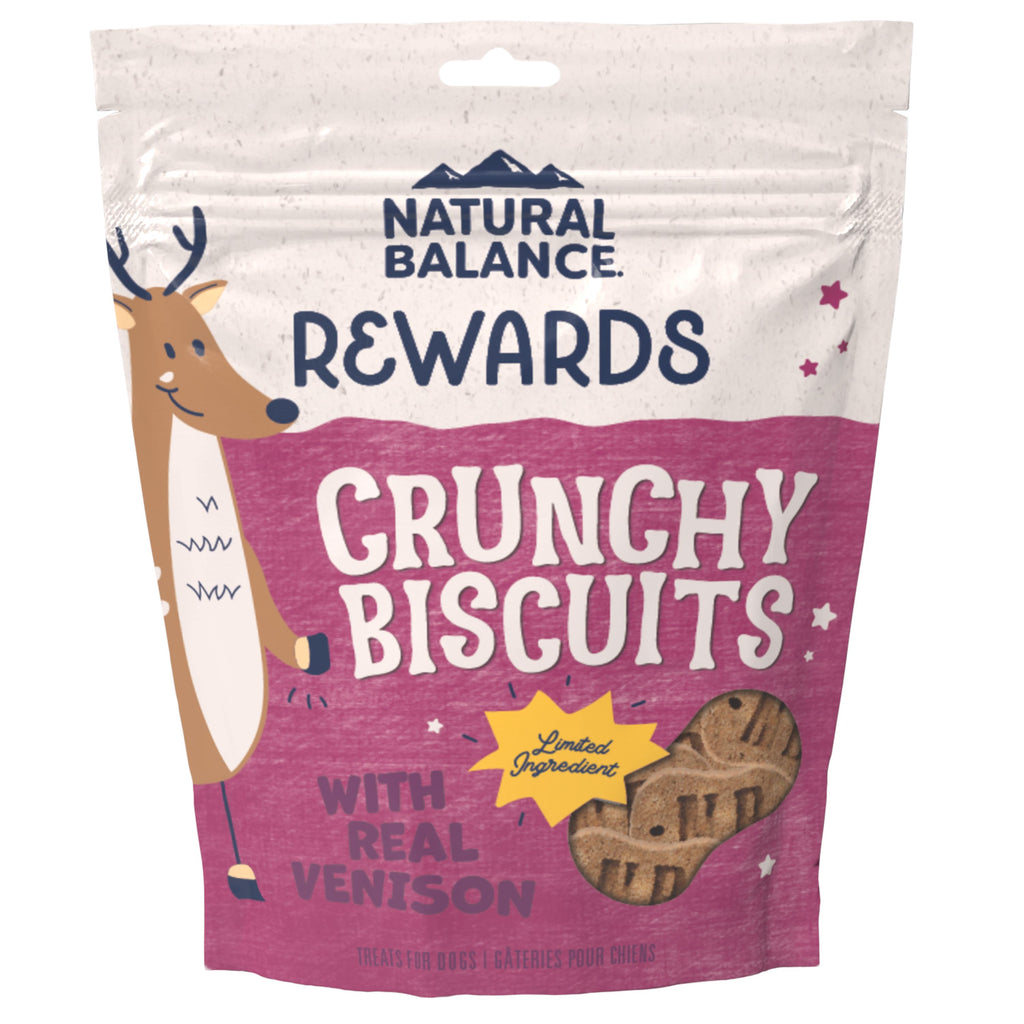 Natural Balance Pet Foods Rewards Crunchy Biscuits Dog Treats - Venison - 28 Oz  
