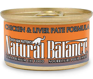 Natural Balance Pet Foods Ultra Premium Wet Cat Food Chicken & Liver Pate - 3 Oz - Case...