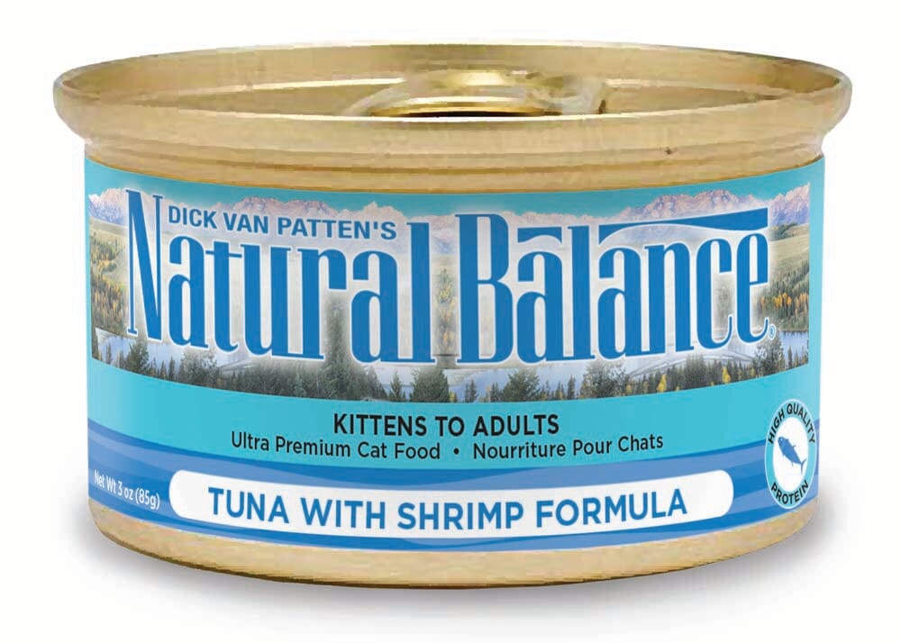 Natural Balance Pet Foods Ultra Premium Wet Cat Food Tuna w/Shrimp - 5.5 Oz - Case of 24  