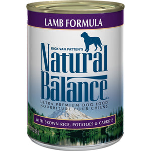 Natural Balance Pet Foods Ultra Premium Wet Dog Food Lamb- 13 Oz - Case of 12