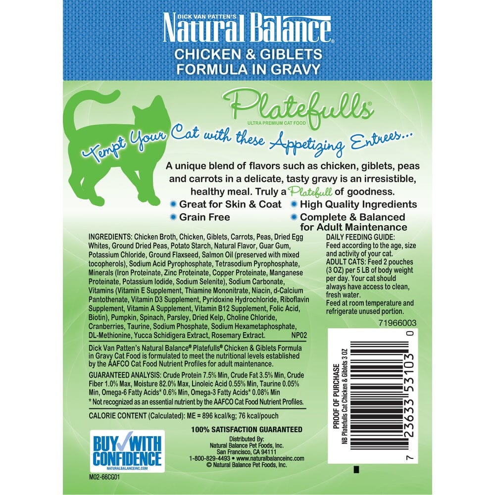 Natural Balance Platefulls Regular Grain Free Chicken and Giblets